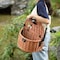 Vintiquewise Wicker Fishing Creel with Faux Leather Shoulder Strap QI003415 - alternate 3